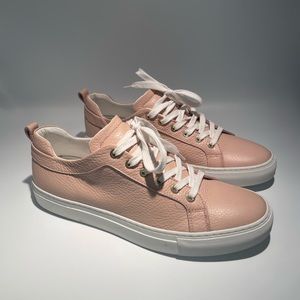 M. Gemi Leather Blush White Bottom Sneaker